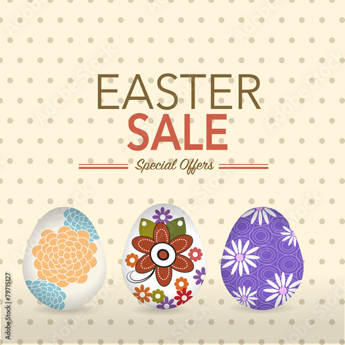 Easter eggs sale background