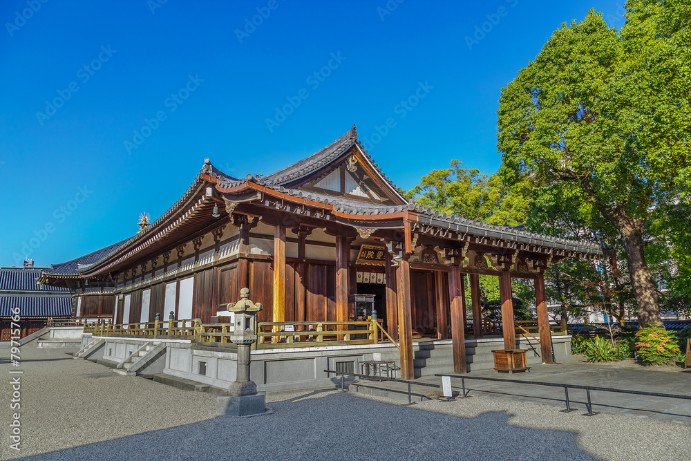 Taishiden hall at Shitennoji Temple in Osaka