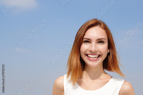 Charming smile happy woman