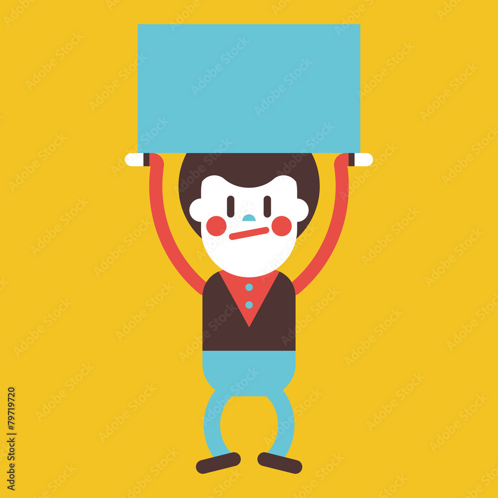 Character illustration design. Businessman message cartoon