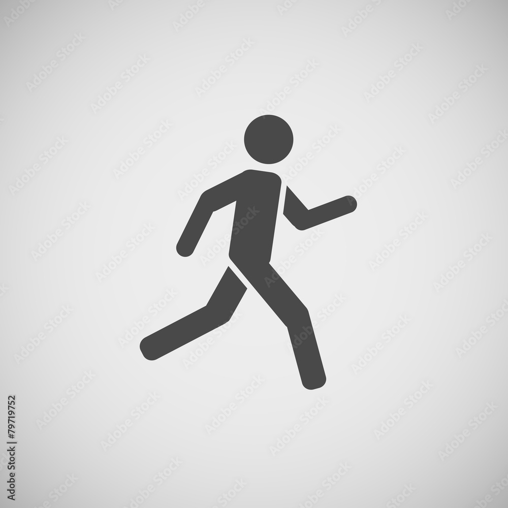 running walking going man vector eps10 illustration