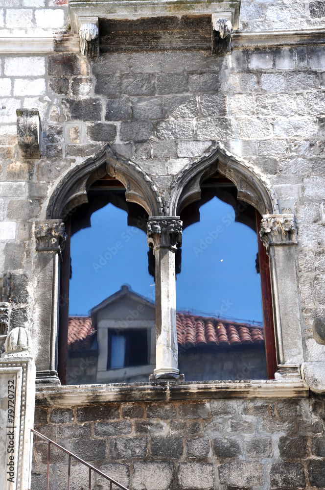 Venetian windows on a building