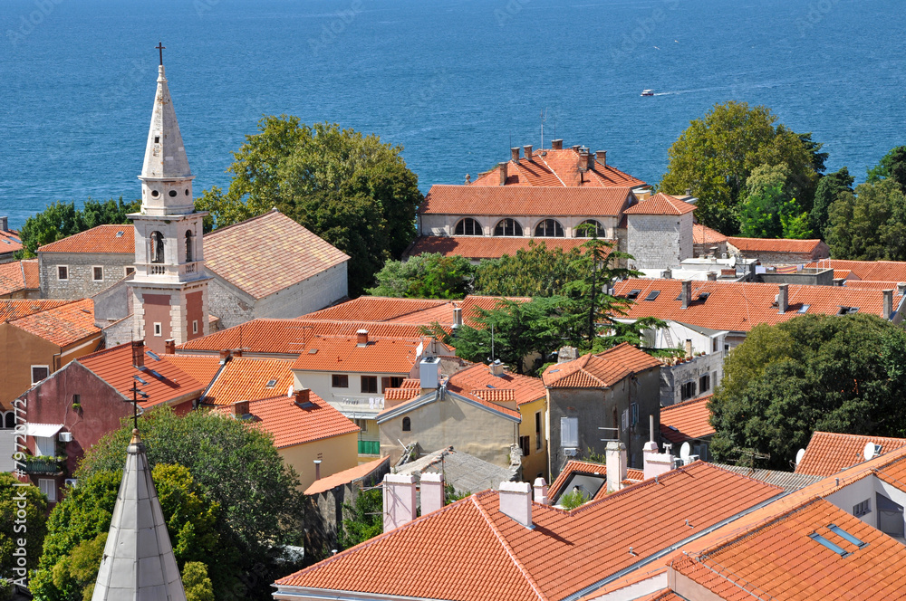 Obraz premium View of Zadar from the tower of Saint Donat church. Croatia