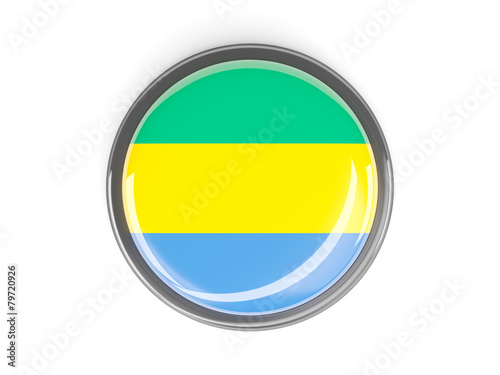 Round button with flag of gabon Free Download Round button with flag of gabon - GFXLoad