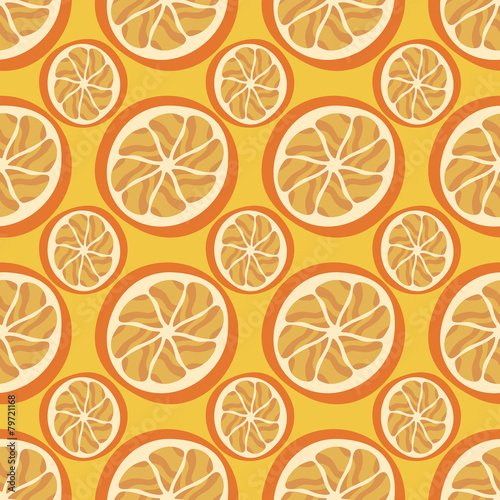 Abstract citrus fruit seamless pattern