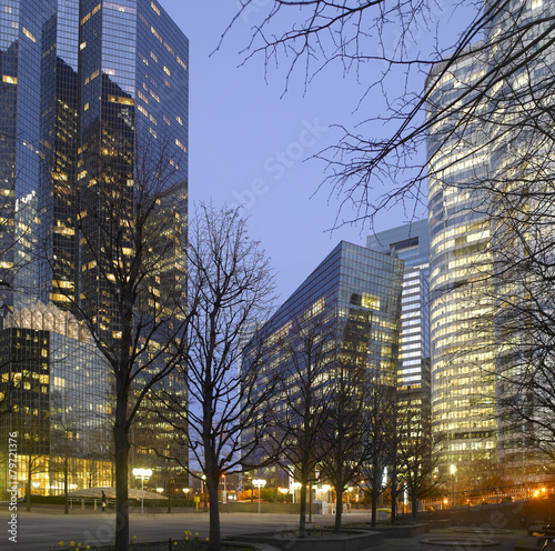 Paris La Defense at night photo