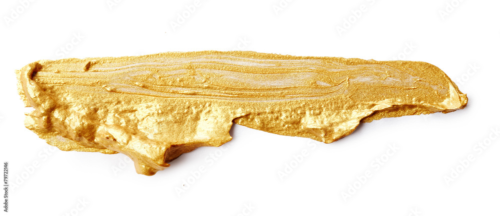 Fototapeta premium Strokes of golden paint