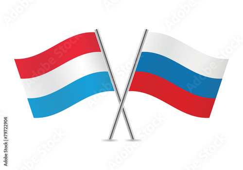 Russian and Luxembourg flags. Vector illustration. Free Download Russian and Luxembourg flags. Vector illustration. - GFXLoad