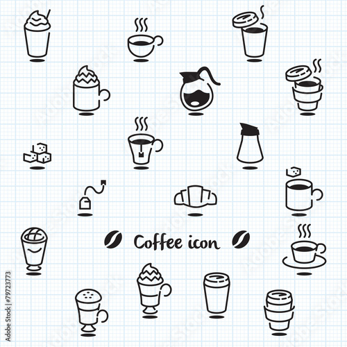 coffee icon set all