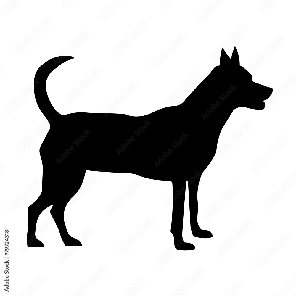 Hund Silhouette Stock Vector | Adobe Stock