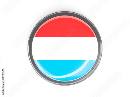 Free Download Round button with flag of luxembourg - GFXLoad