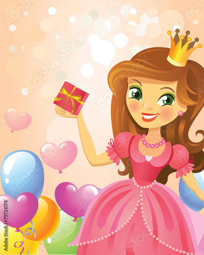 Happy Birthday  Princess  greeting card.