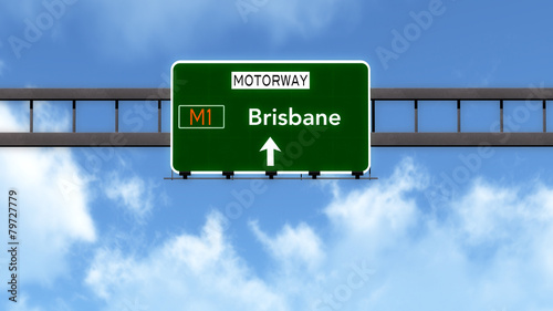 Brisbane Australia Highway Road Sign
