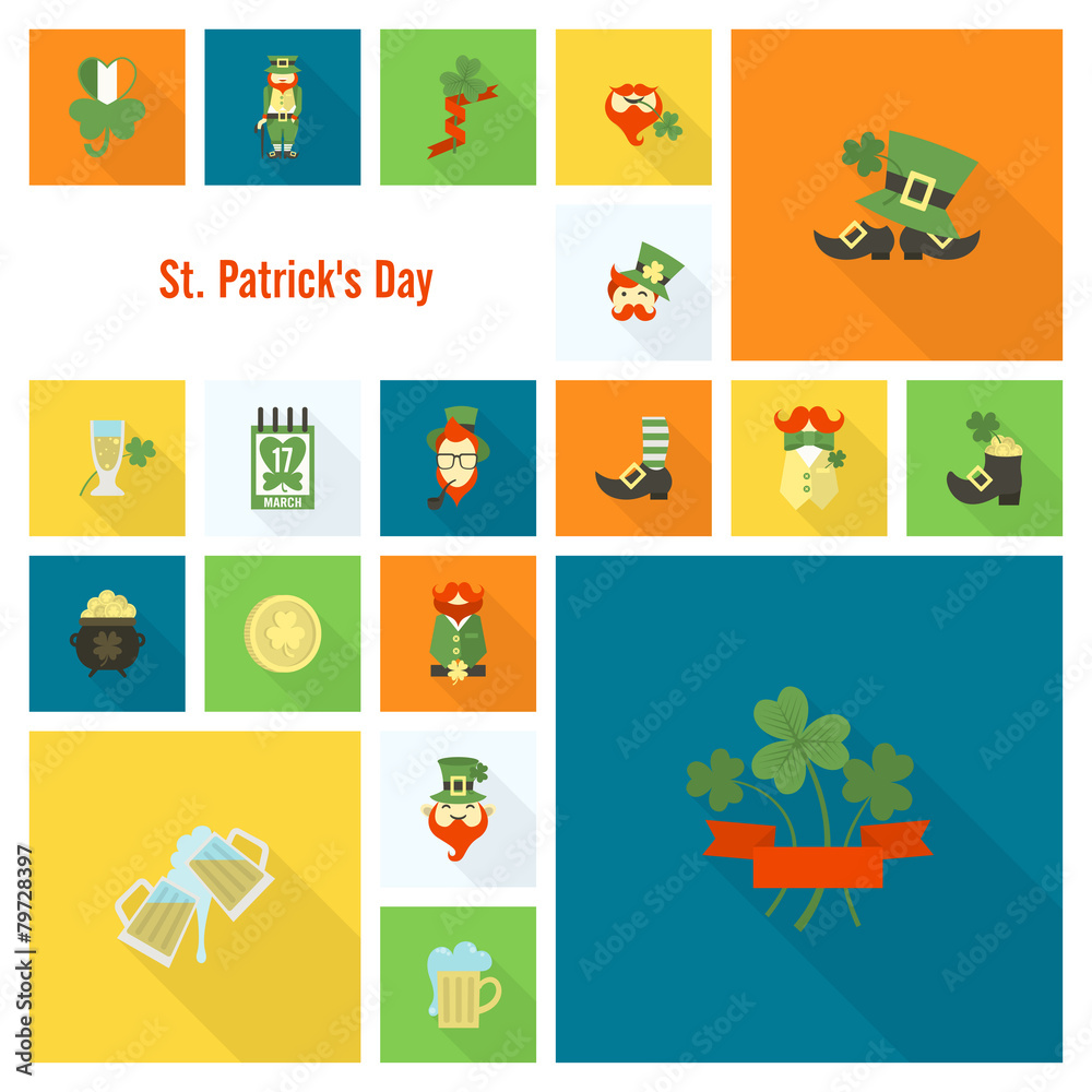 Saint Patricks Day Icon Set Saint Patricks Day Icon Set