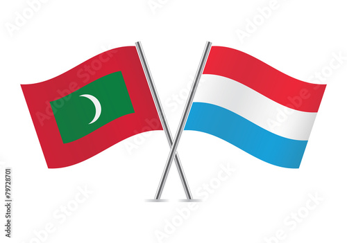 Free Download Maldives and Luxembourg flags. Vector illustration. - GFXLoad