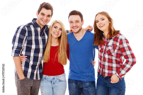 Group of happy young people