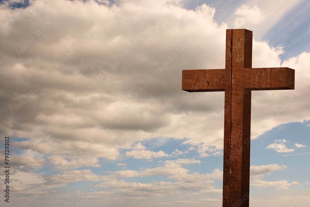 Cross against sky