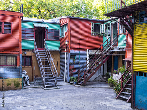 Obraz na plátně Häuser im Boca-Viertel, Buenos Aires, Argentinien