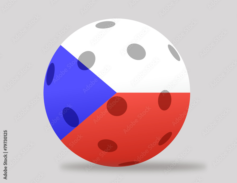 Floorball ball - czech flag Floorball ball - czech flag