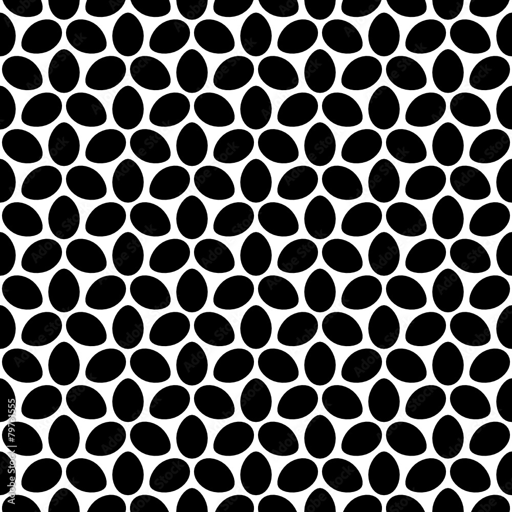 Retro Eggs Seamless Pattern Black/White Retro Eggs Seamless Pattern Black/White