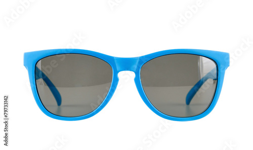 Blue sun glasses isolated