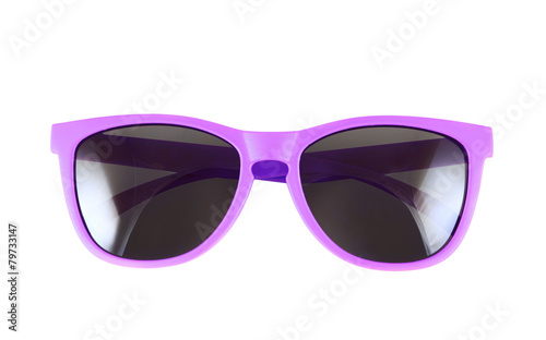 Violet sun glasses isolated