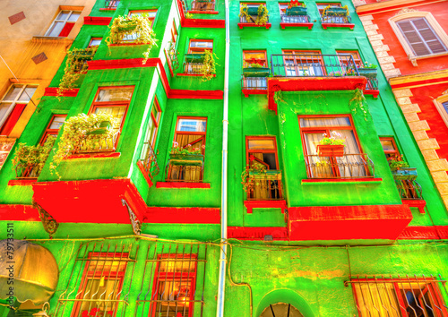 old building at the center of Istanbul city in Turkey. HDR