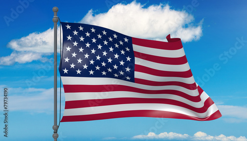 Bandiera al vento USA