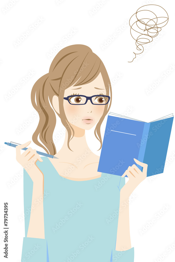 勉強する女性 問題 勉強する女性 問題