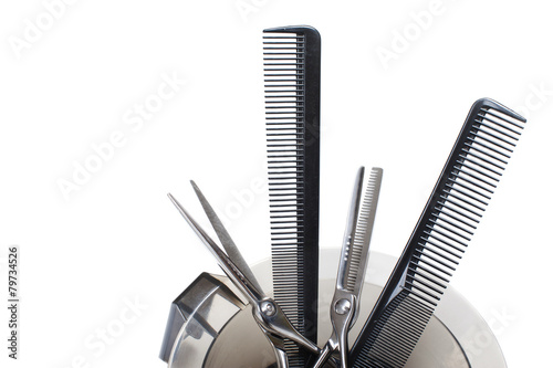 Professional Hair Coloring Tools - Stock Image