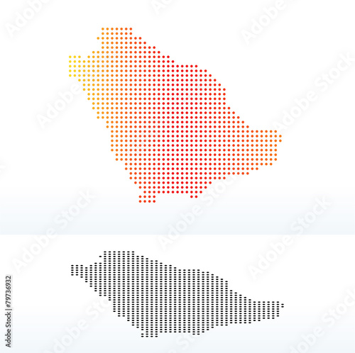 Kingdom of Saudi Arabia with Dot Pattern