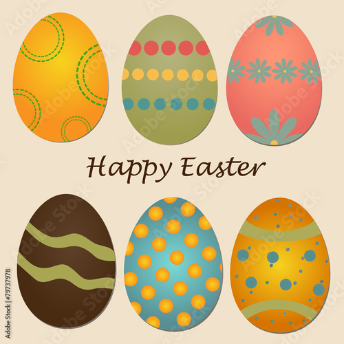 Set of easter eggs