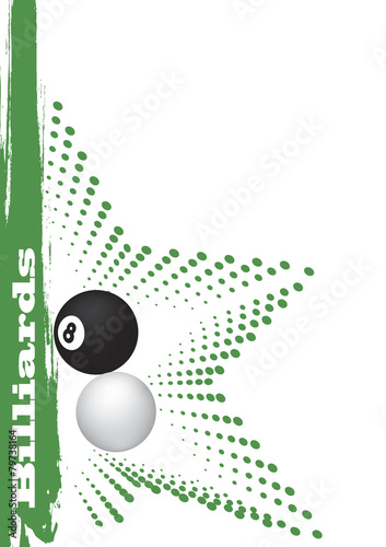 Green billiard star