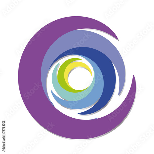 Wirbel in Pastellfarben, Logo für Achsamkeit, yoga, Meditation, Mantra, Kreativität