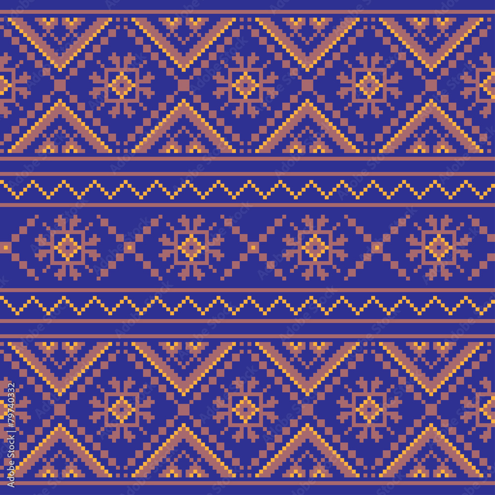 Set of Ethnic ornament pattern in different colors.