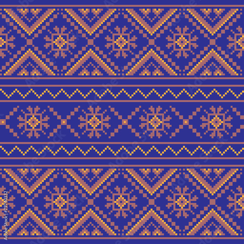 Set of Ethnic ornament pattern in different colors.