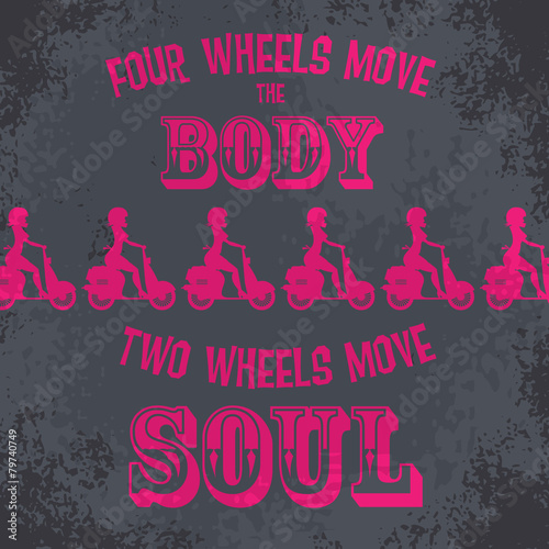 Scooter poster, vector
