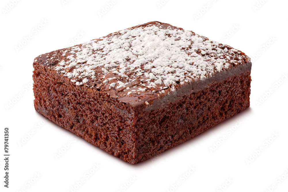 Brownie with Powdered Sugar Brownie with Powdered Sugar