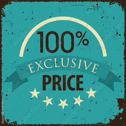 Vintage retro discount, promotion, and sale banner