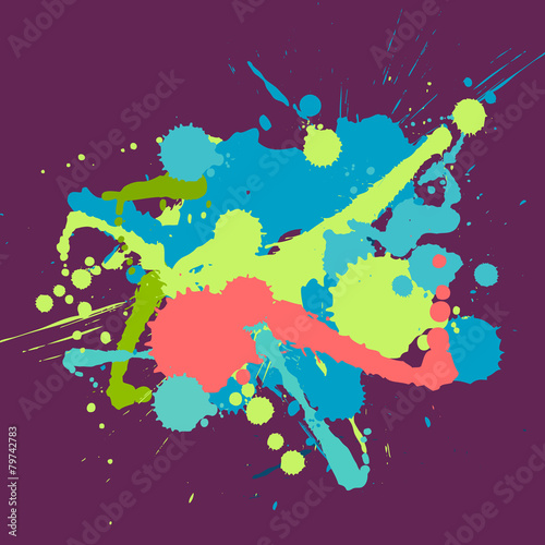 splatter colorful vector set