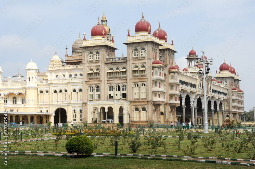 The ancient Mysore palace on India
