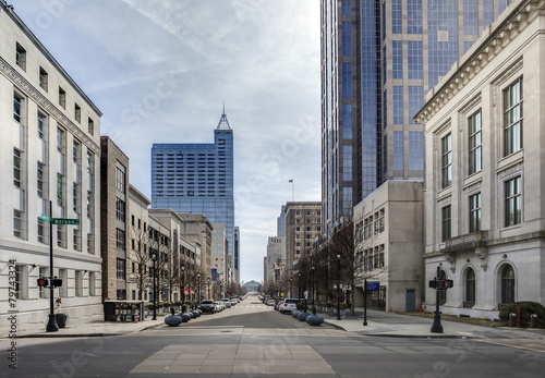 Canvas view of downtown raleigh, north carolina