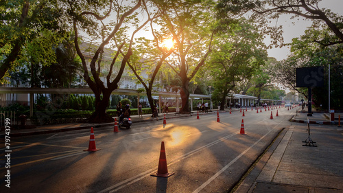 Main road in Chulalongkorn University photo
