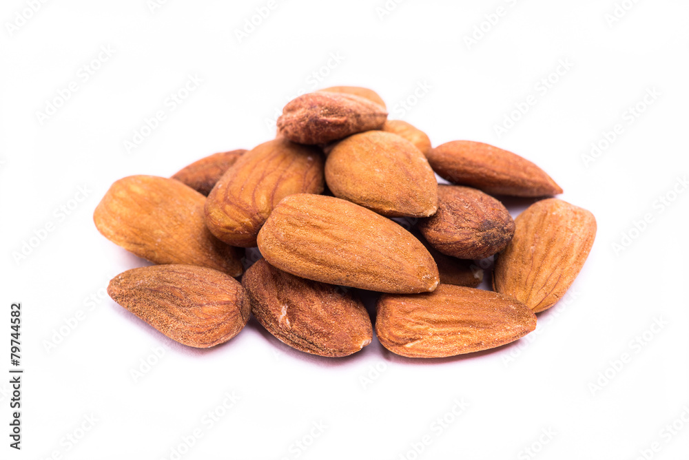 dried almonds apricot kernel fruit isolated on white background dried almonds apricot kernel fruit isolated on white background