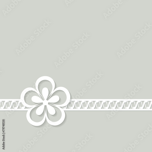 background with a lace and a flower