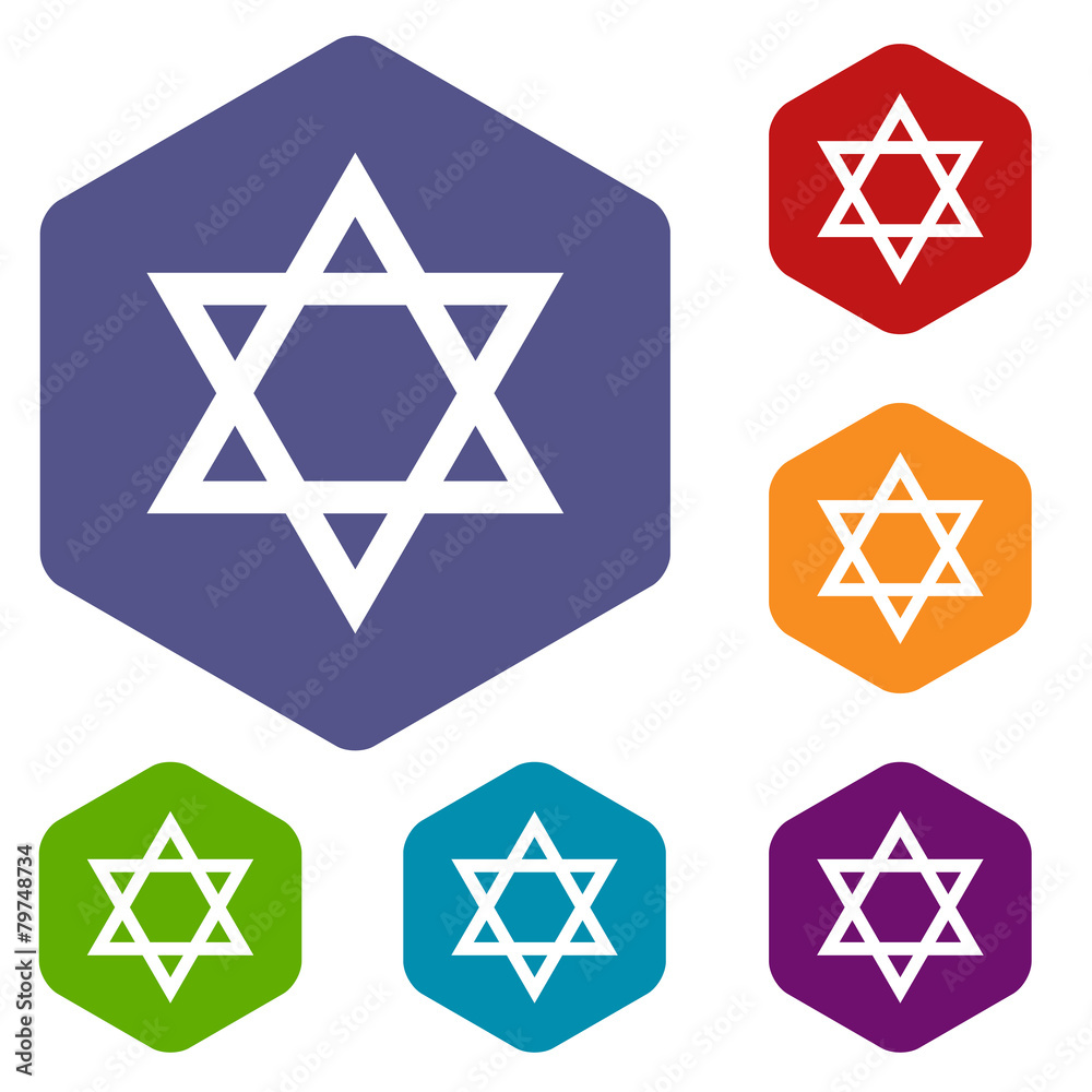 Judaism rhombus icons Judaism rhombus icons
