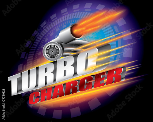 Turbocharger concept vector