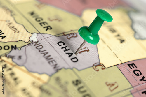 Location Chad. Green pin on the map.