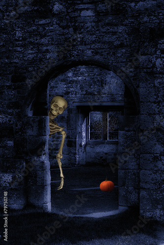 Skeleton At Halloween