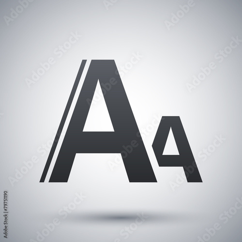 Vector font size icon